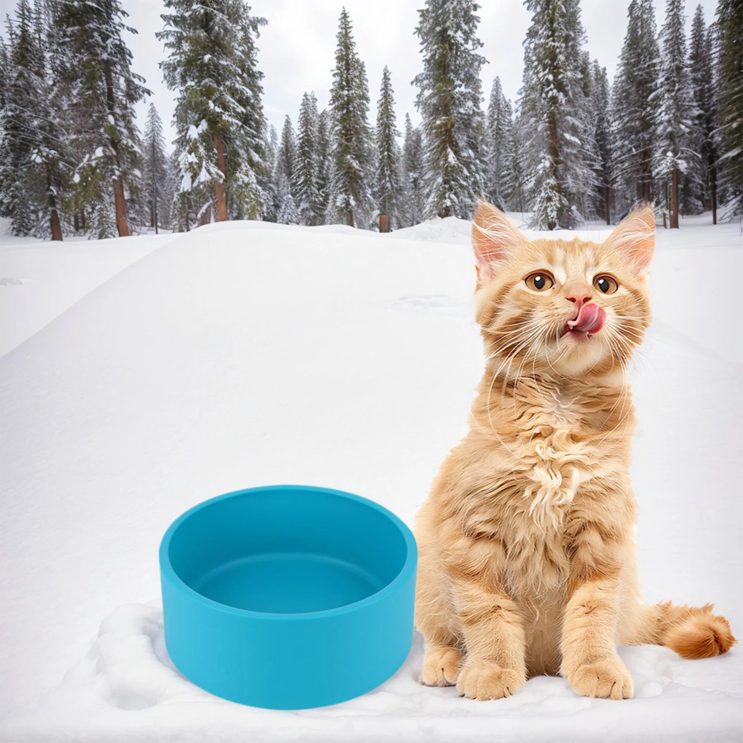 Outdoor Thermal Pet Bowl 108 Oz Heated Pet Water Bowl Outdoor Heated Dog Dish Provides Drinkable Water in Winter for Dog & Cat