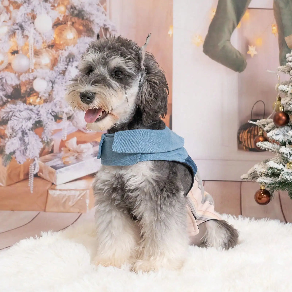 Pet Summer Denim Collar Vest Dog Cat Lightweight Breathable Sleeveless Shirt Cute Casual Walking Outdoor Outfit Pet Clothes