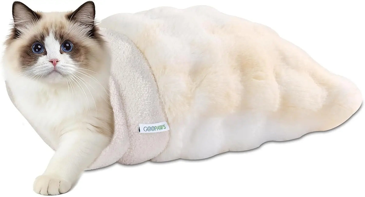 3 in 1 Semi-Enclosed Self Warming Burrow Cat Bed Sleeping Cave