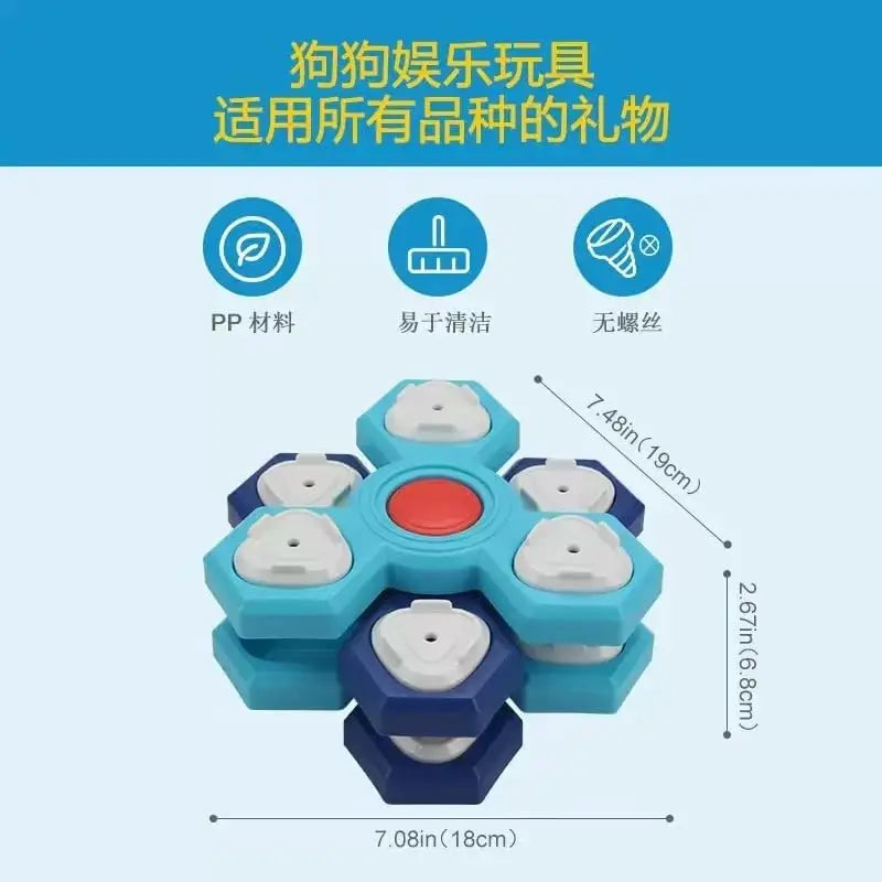 4 Layer Interactive Slow Feeder Dog Bowl - Multi-Layer Rotating Puzzle Toy For Mental Stimulation, Non-Slip Design Fits Small/Medium/Large Dogs