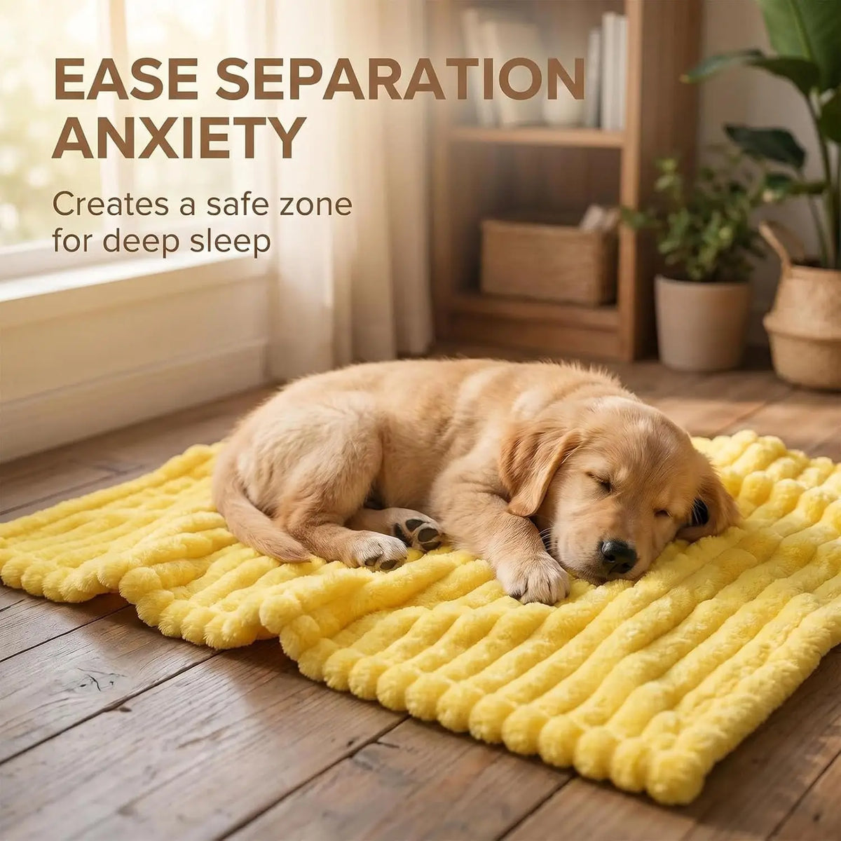 Emotional Support Blanket for Dogs, Yellow Dog Blanket (Pink,71x79in)