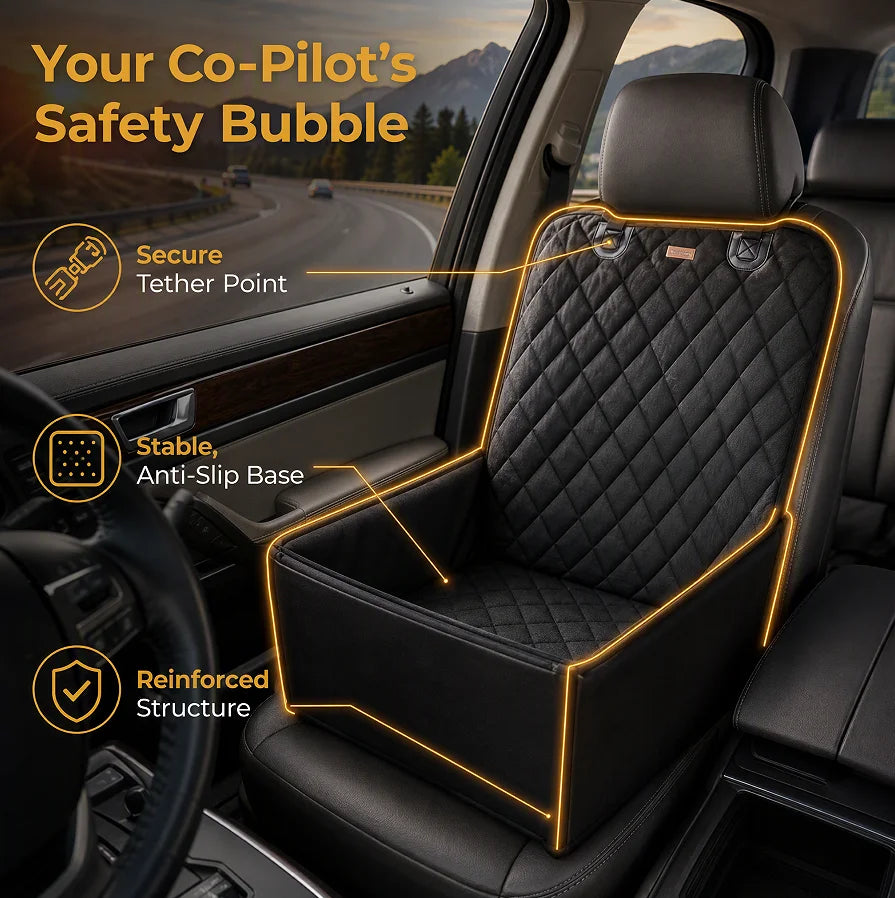 Dog Car Seat Cushion, anti Slip Hammock Style Portable Bag, Outdoor Travel Safety, Cat Nest Cover, Foldable Pet Travel Basket, Suitable for Cats and Dogs, Car Seat Cover, the Best Gift for family and Friends