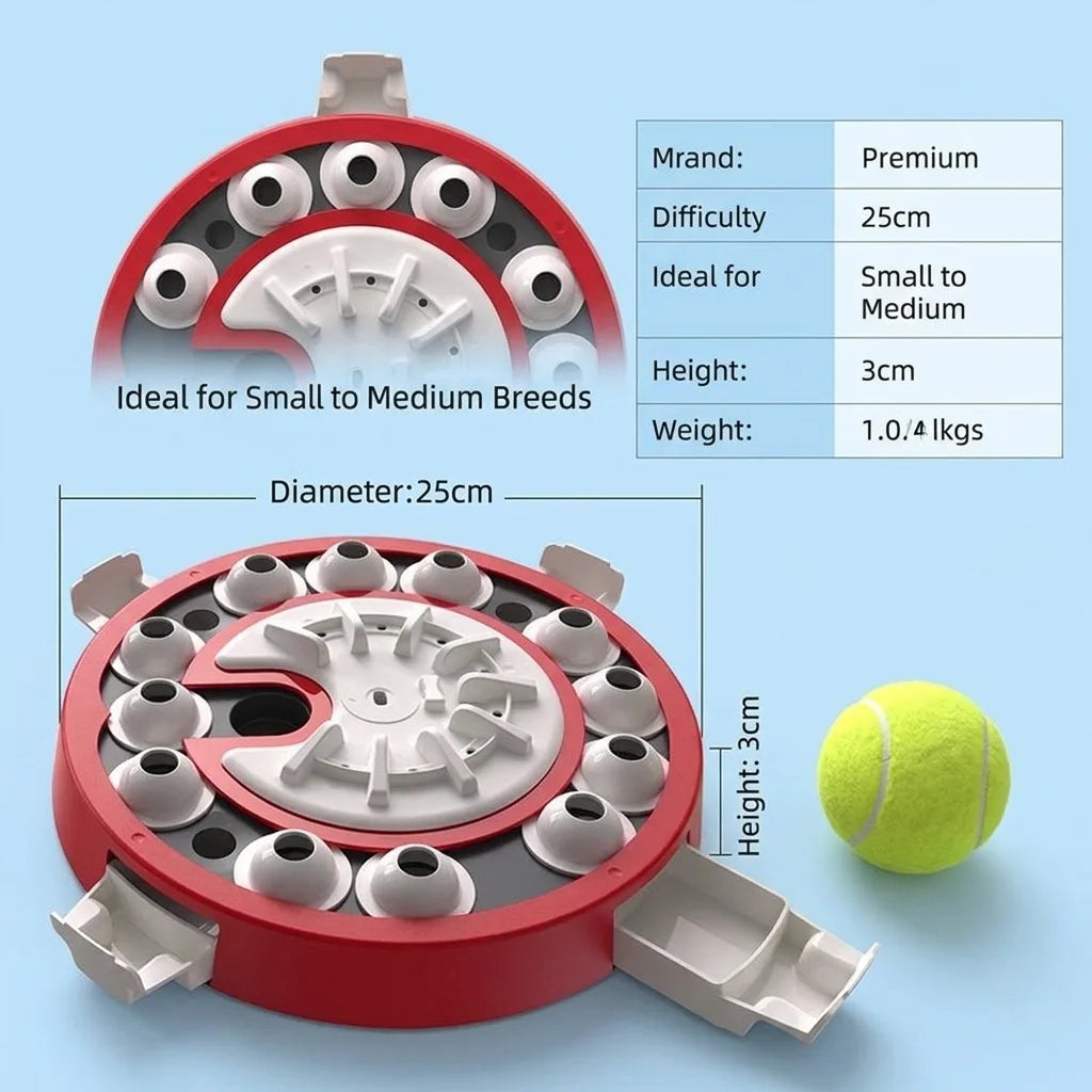 Dog Puzzle Toy, 3-in-1 Interactive Dog Enrichment Toys for Mental Stimulation & IQ Training, Slow Feeder Dog Treat Dispenser for Boredom Relief, Brain Game Console for Small Medium Large Dogs