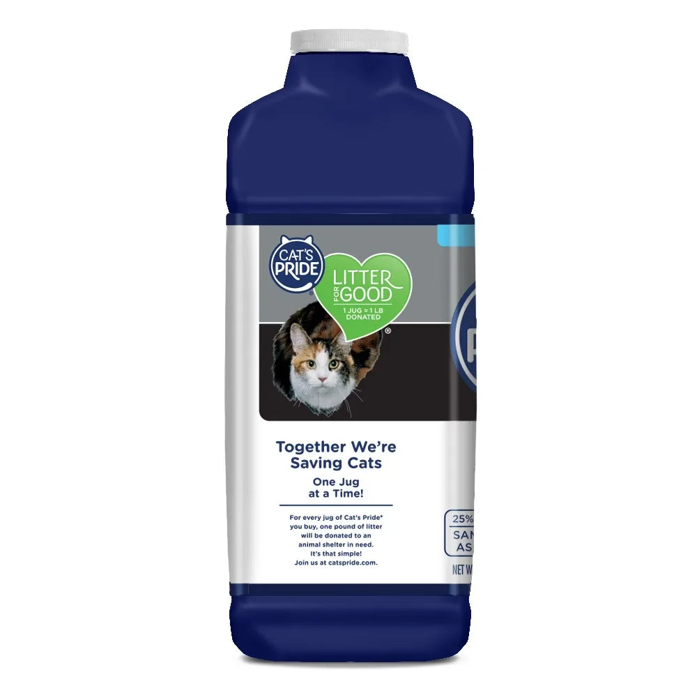 Unscented Clumping Cat Litter for Multiple Cats Extra Strength Odor Control Super Low Dust Non-Tracking Quick Clumping Formula Long Lasting 15 Pounds Large Capacity Jug Container Easy Pour Handling Premium Clay Litter