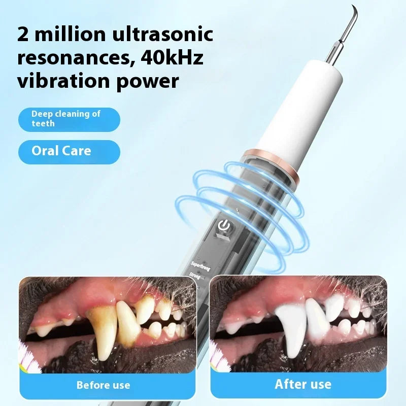 Dog Cat Grooming Smart Dental Ultrasonic Scaler Household Tooth Stone Remover Tooth CleanerTooth Whitening Oral Cleaning Tools