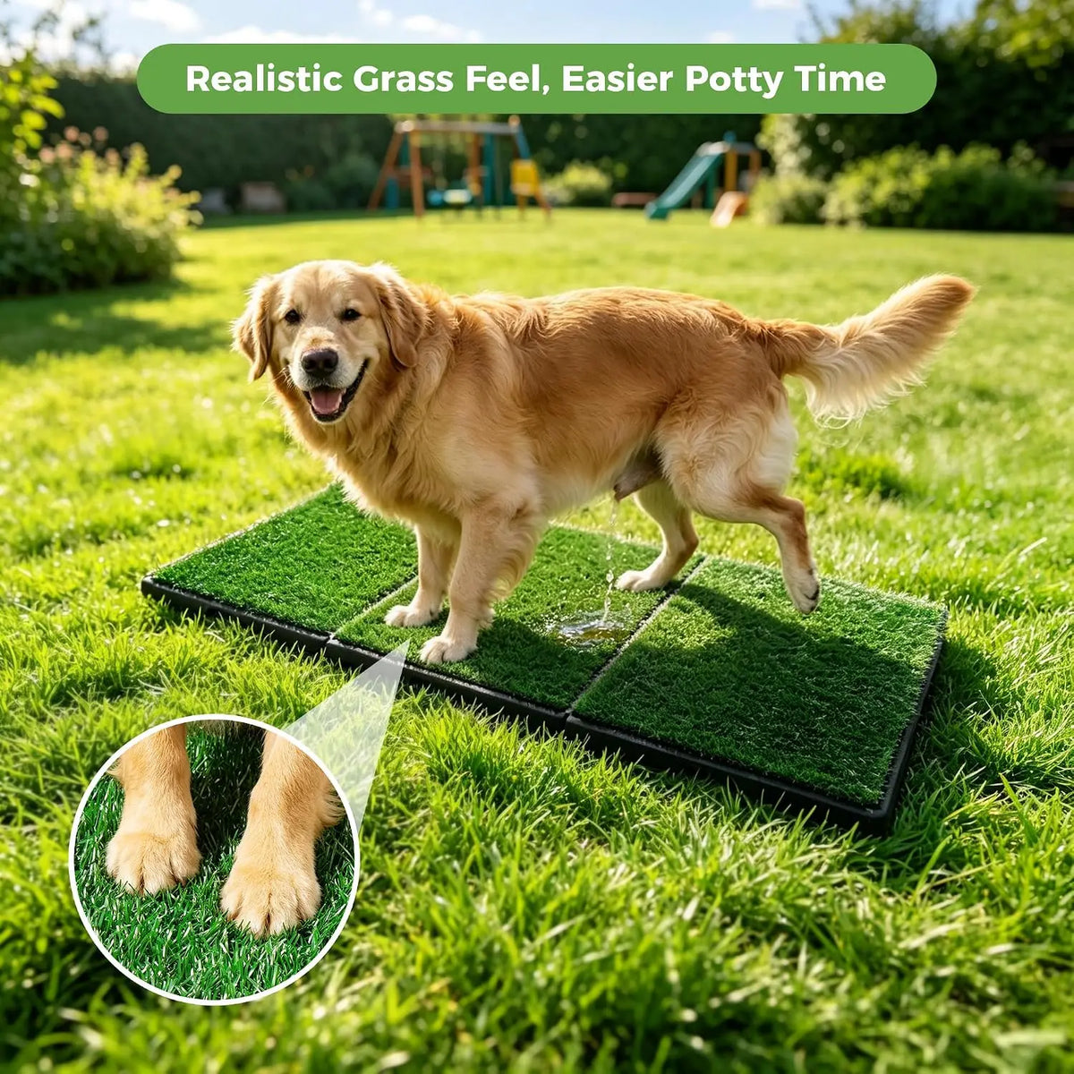 Dog Pee Grass Pad with Tray Extra Large 48' X 25' Potty for Puppy Training