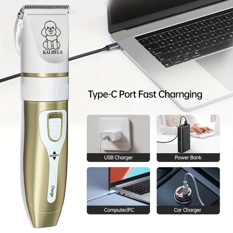 Pet Grooming Clipper Low Noise High Cost Performance with 4 Limit Comb Accessories for Pet Haircut