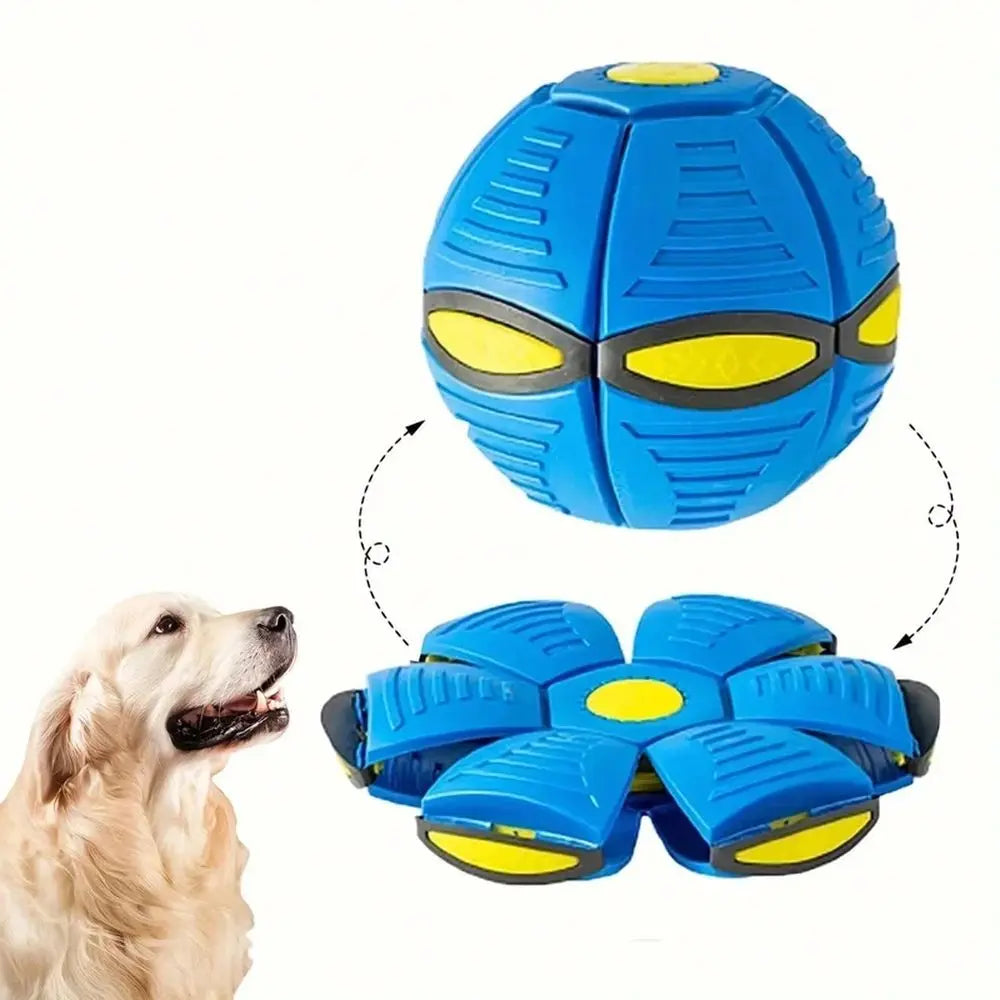 Saucer Bouncing Ball Dog Toy Durable Elastic Pet Ball For Outdoor Play Exercise Fetch Fun Chew Toy For Medium Large Dogs