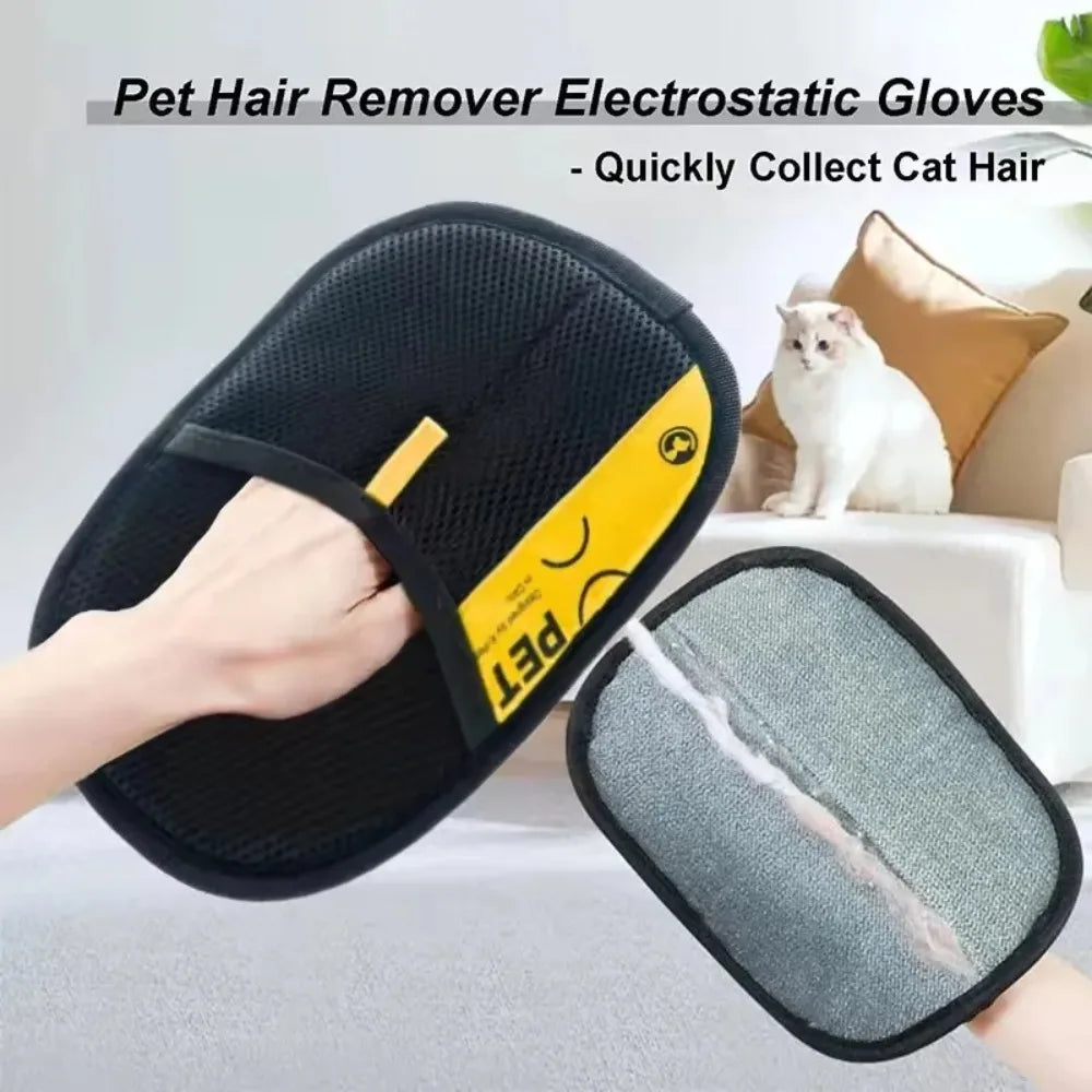 Pet Hair Remover Portable Washable Clothes Hair Dehairing Gloves Pet Cleaning Products Pet Accessories
