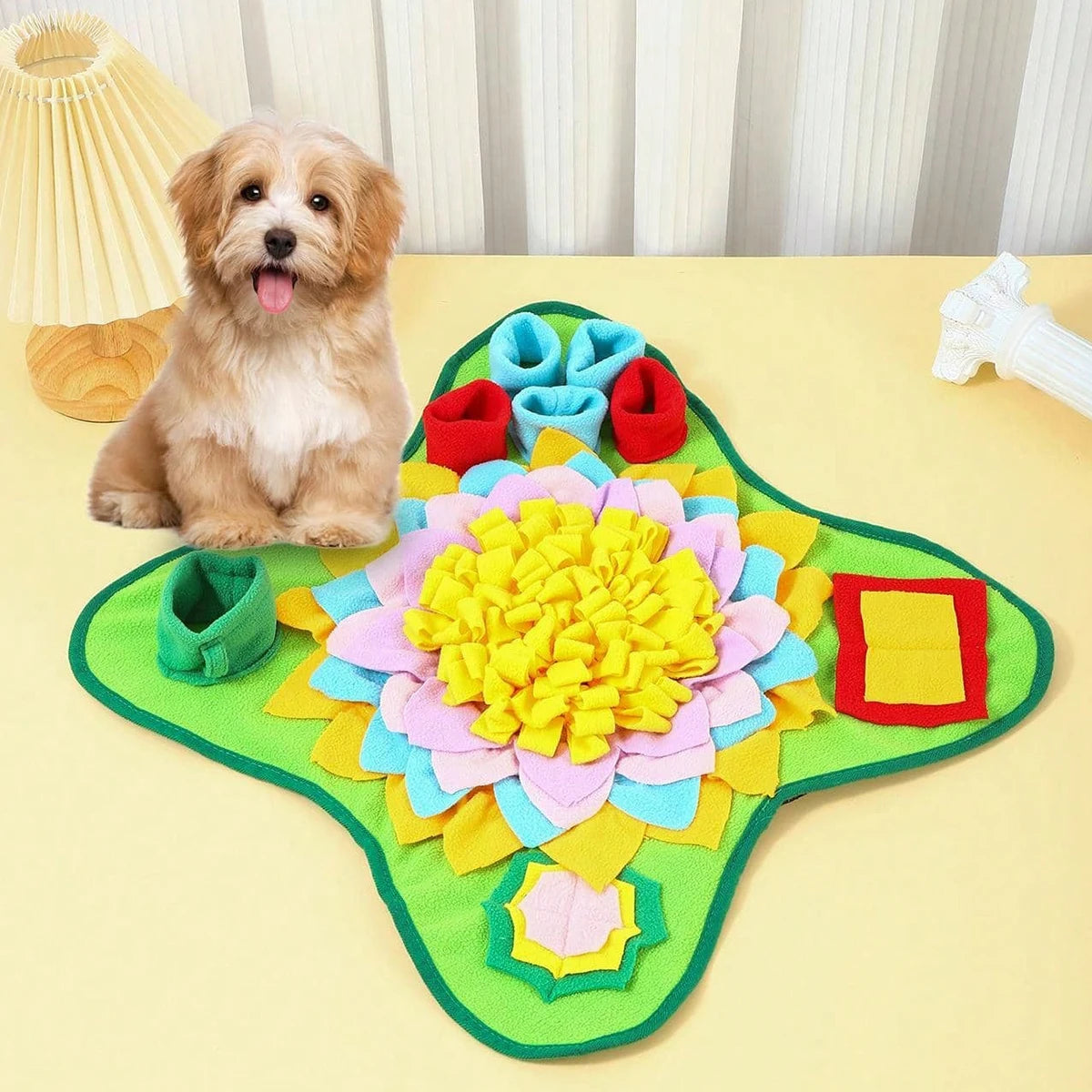 Pet Snuffle Mat for Dogs, Interactive Feed Puzzle for Boredom Comfort and Softness