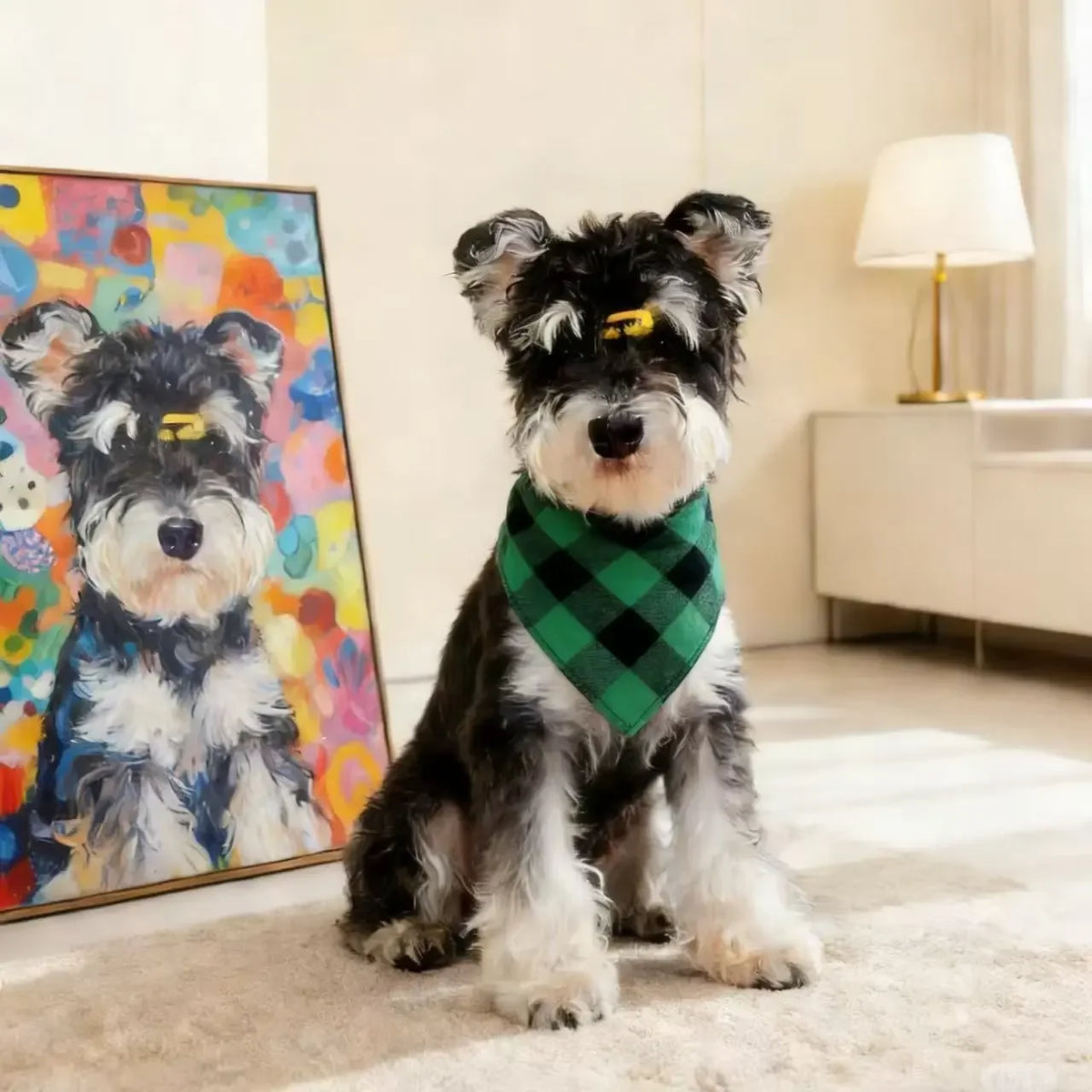 Soft Washable Plaid Pet Scarf Set, 2 Pieces, Suitable for Dogs and Cats, Perfect for Birthday Parties and Special Occasions