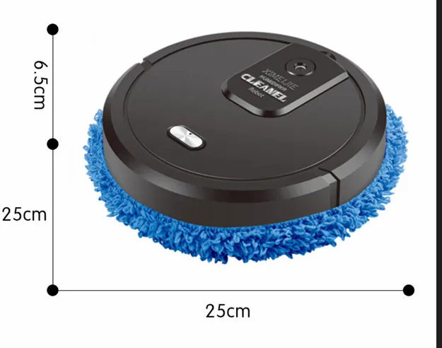 Smart Mopping Machine Wet/Dry Cleaning 645.83ft² Coverage Humidifying Spray USB Rechargeable for Home & Pet Hair Removal