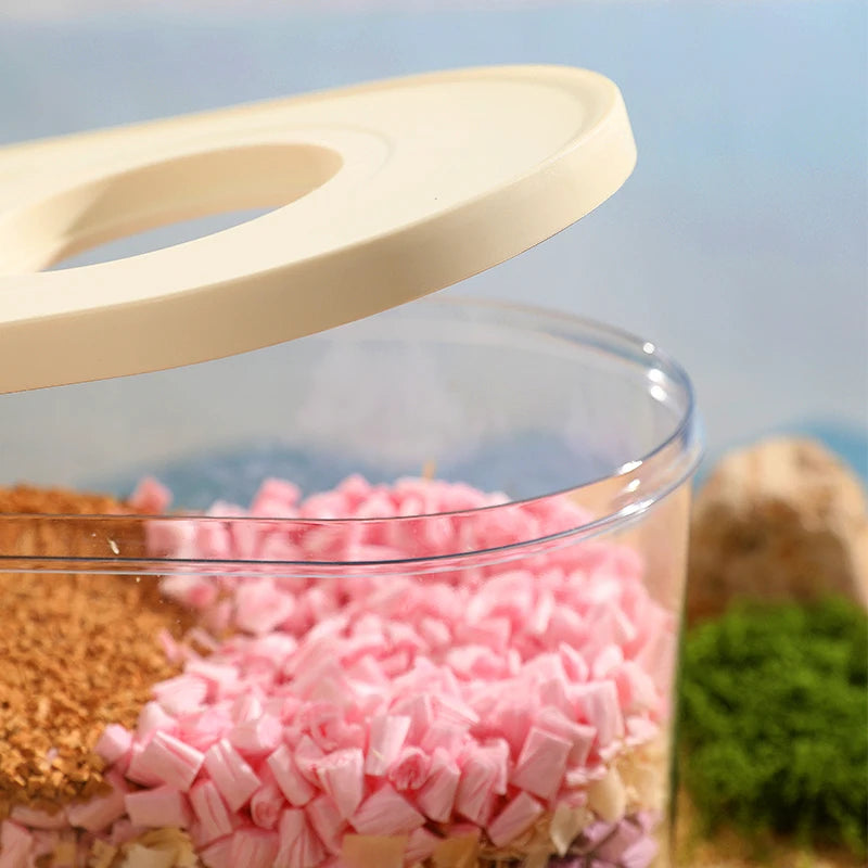 Hamster Digging Bucket Oval Burrow Hideout 27x15x16.5cm Small Pet Tunnel Exercise Play House PET+PP Cage Accessory