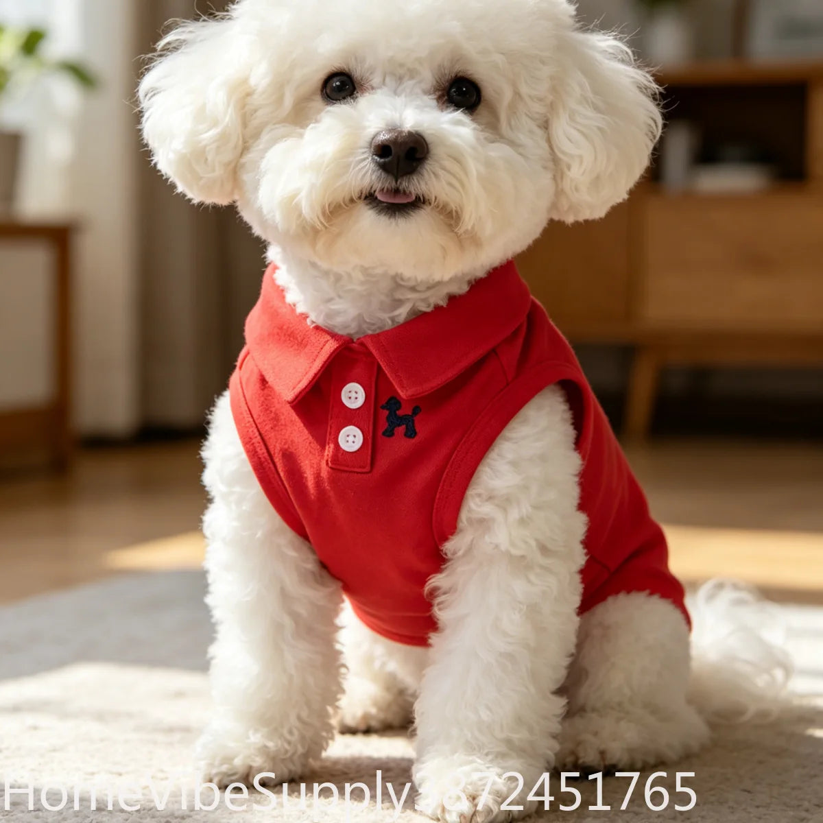 Solid Color Pet Polo Shirt Thin Breathable Puppy T-Shirt Cat Vest Soft Skin-Friendly Two-Legged Pet Apparel Supply