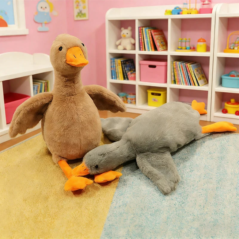 50cm Goose Plush Toy Soft Stuffed Pillow Cats Dogs Relax Pet Companion Anxiety-Relieving Dog Buddy Energy Release Gift for Pets