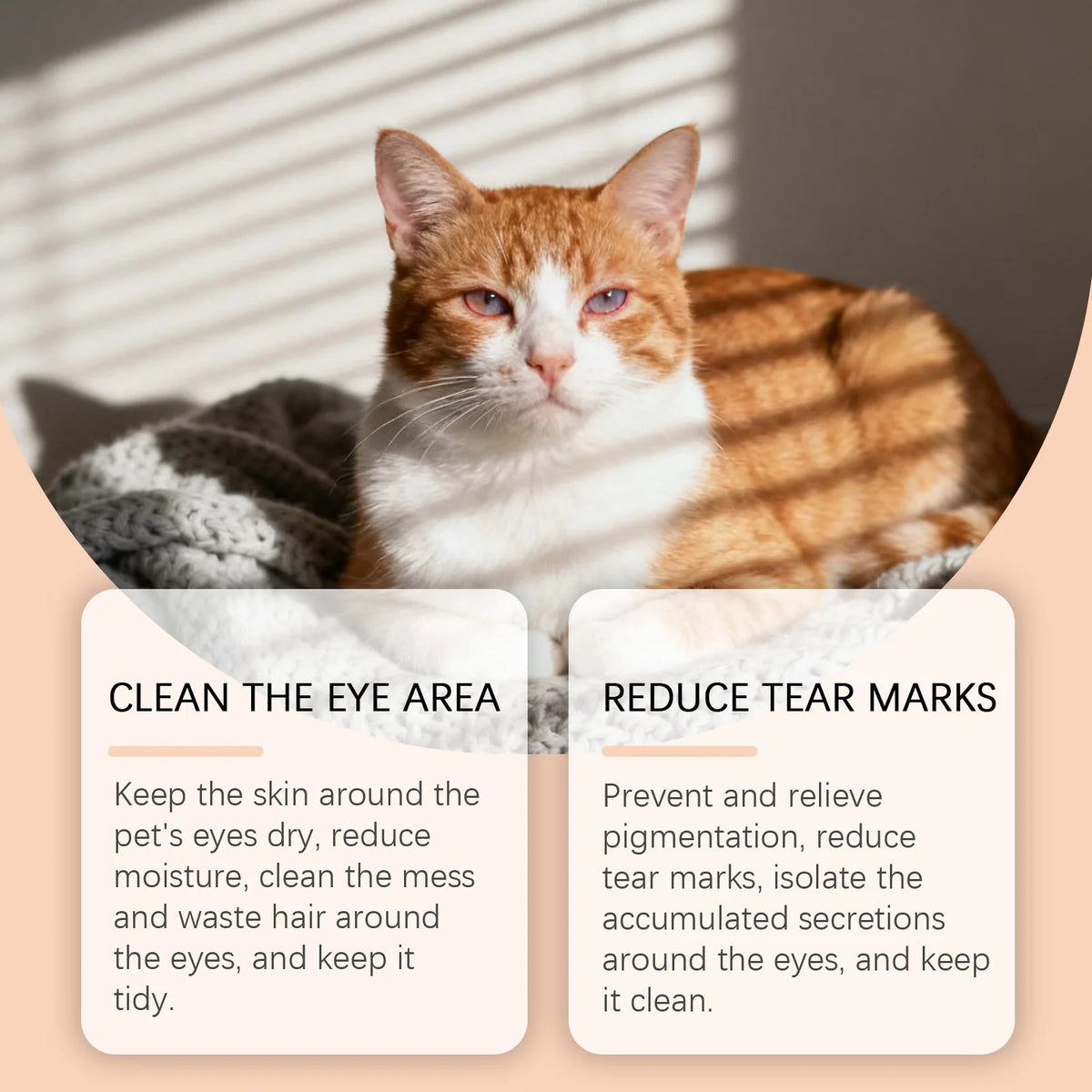 Pet Tear Stain Balm with Brush Dog Cat Eye Perimeter Cleaning Ointment Moisturizing Eye Care Balm