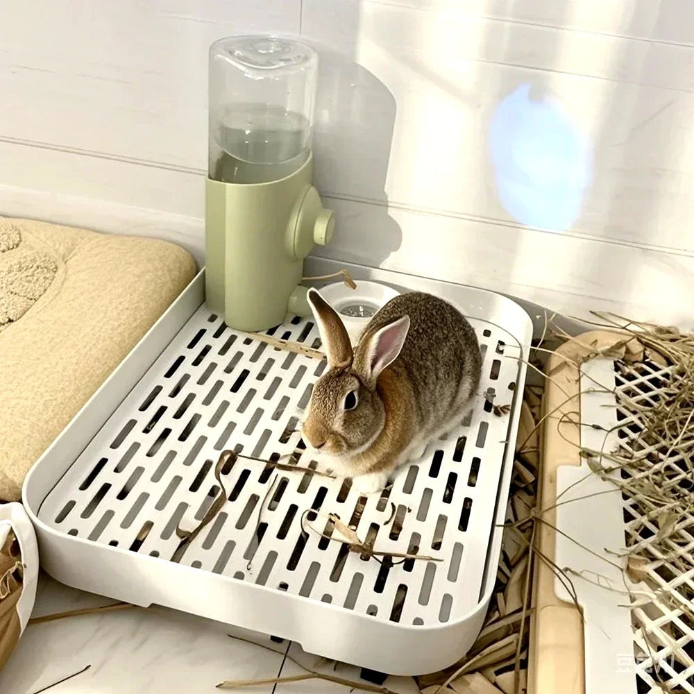 1pc Rabbit Litter Box Small Pet Toilet Tray Bunnie Corner Toilet Box For Ferret Hamster Dragon Cat Guinea Pig Dutch Pig Supplies