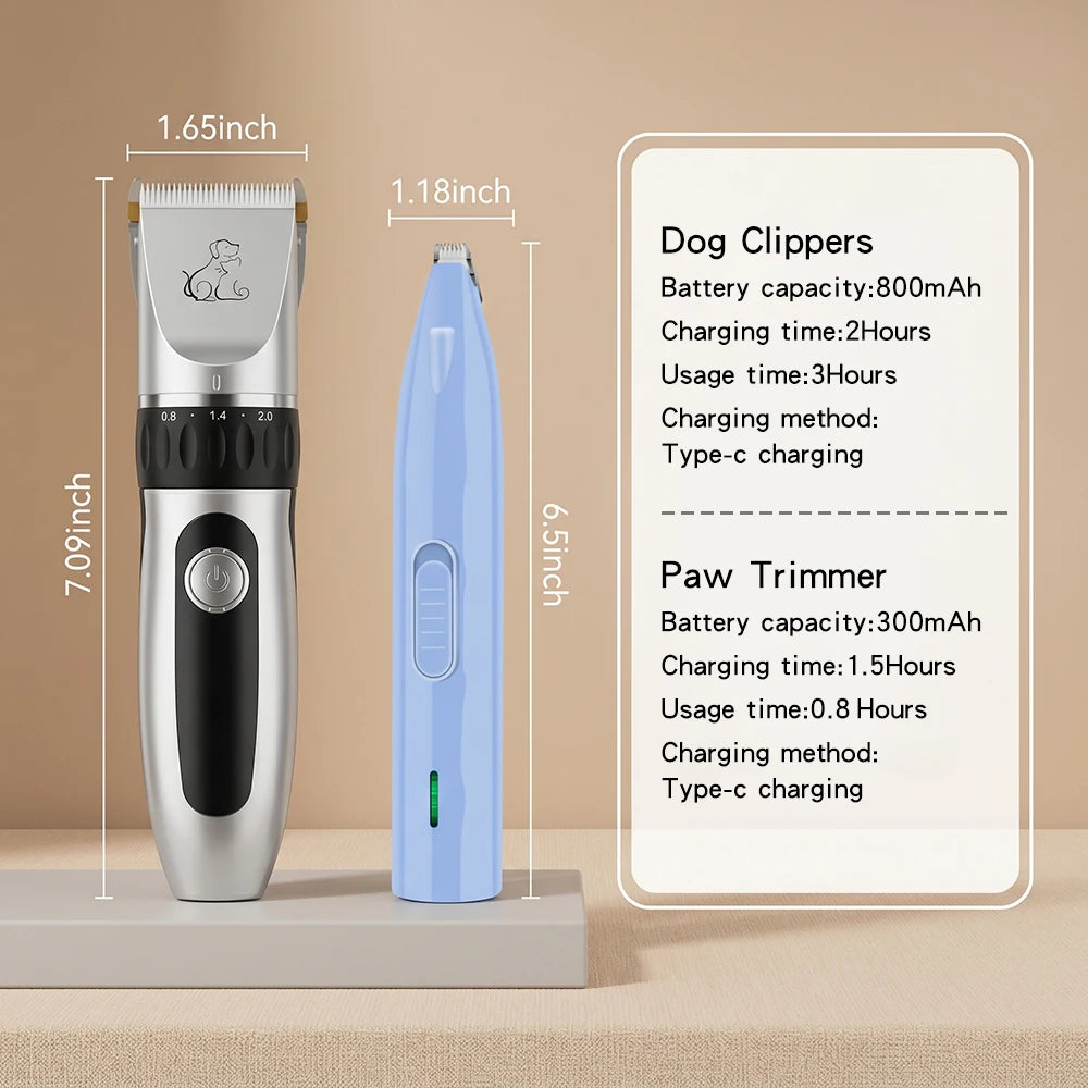 Electric Pet Clipper Grooming Kit For Dogs Reachageable Trimmer Haircut Cat Hair Cutting Remover Professional Machine Set