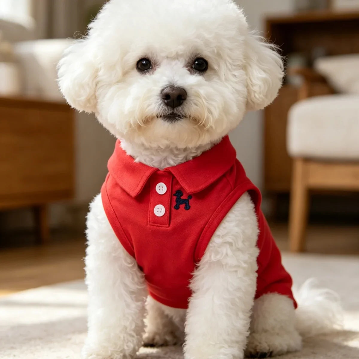 Solid Color Pet Polo Shirt Thin Breathable Puppy T-Shirt Cat Vest Soft Skin-Friendly Two-Legged Pet Apparel Supply